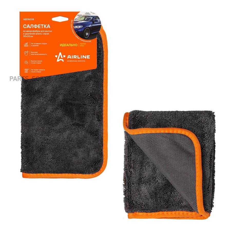 Салфетка из микрофибры (30х30) AIRLINE серая - AIRLINE None None